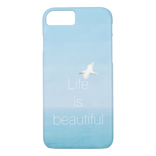 Bird Flying over Ocean in Hawaii Inspirational Case-Mate iPhone Case (Back)