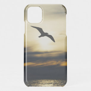 Bird Flying Silhouette at Sunset iPhone 11 Case