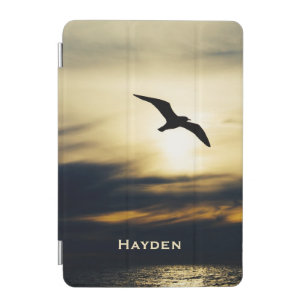 Bird Flying Silhouette Sunset Personalised iPad Mini Cover