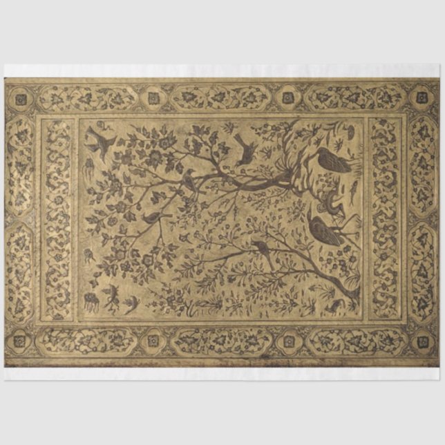 Bird & Forest Tapestry Decoupage Paper (Front)