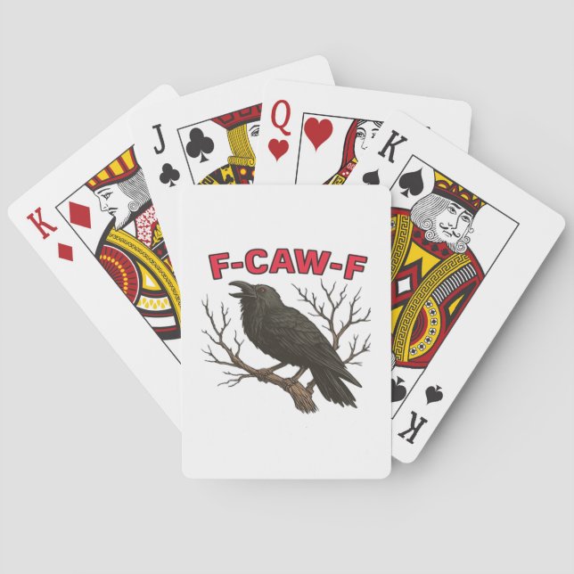 Bird - Funny Crow F-Caw-F Classic Poker Cards (Back)