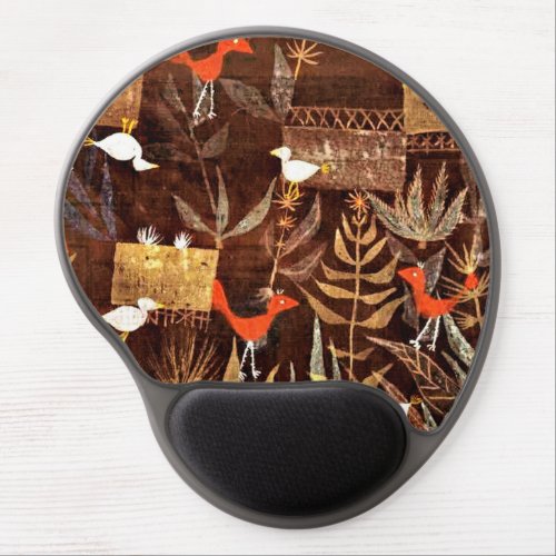 Bird Garden colorful abstract art by Paul Klee Gel Mouse Pad
