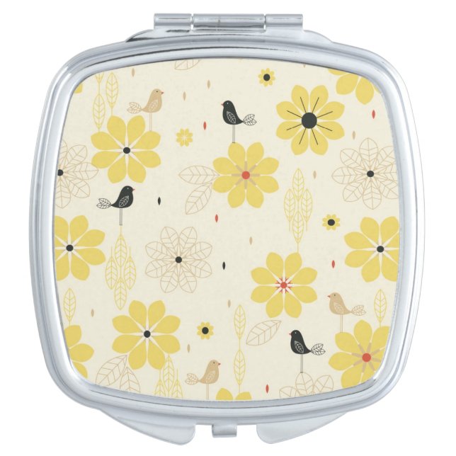 Bird Garden Compact Mirror (Front)