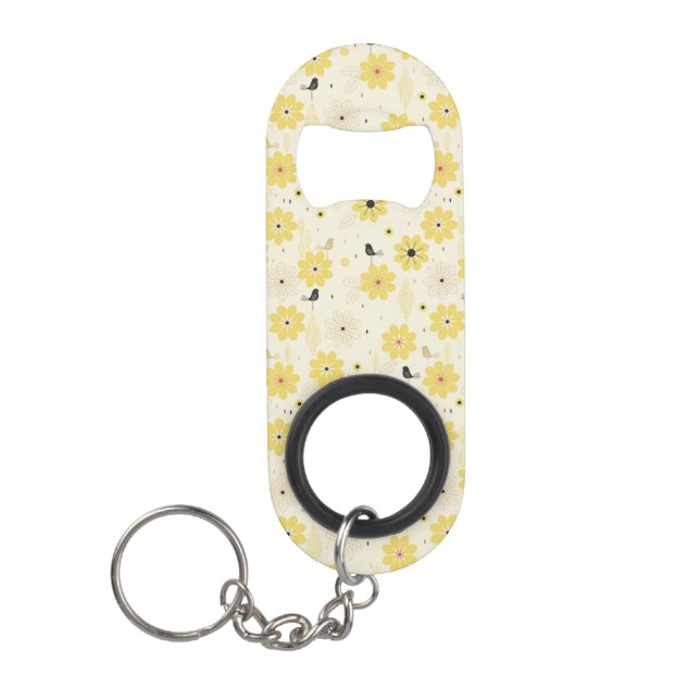 Bird Garden Keychain Bottle Opener (Front)