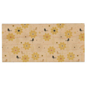 Bird Garden Wood USB Flash Drive