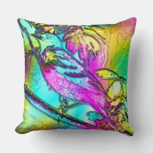 Bird Glass Art 1 Pillows
