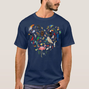 Bird Heart - Birding Bird Watching Birder Bird Wat T-Shirt