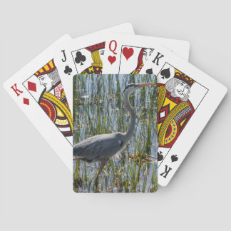 Bird Heron Closeup Marsh Photograph Poker Cards