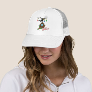 Bird House Merry Christmas Trucker Hat