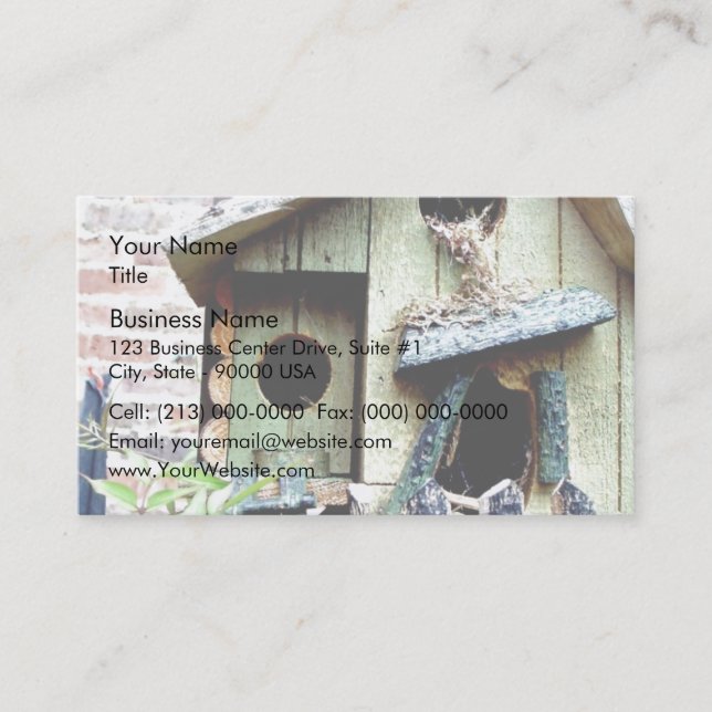 Bird house nest business card (Front)