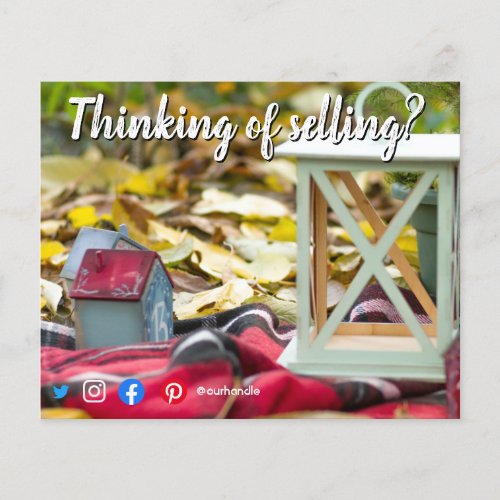 bird house selling mailer real estate autumn fall flyer