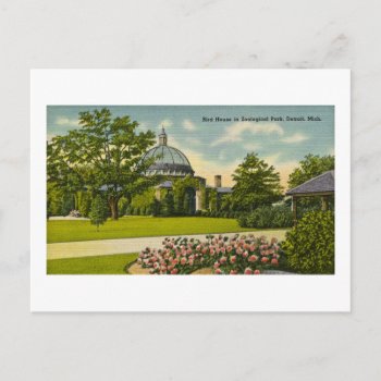 Bird House Zoological Park Detroit  Michigan Postcard by scenesfromthepast at Zazzle