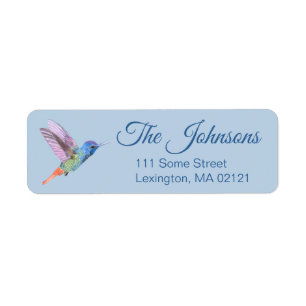 Bird Hummingbird Address Label