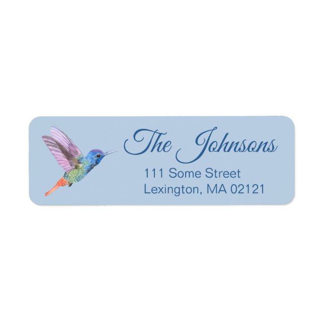 Bird Hummingbird Address Label (Front)