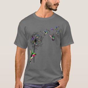 Bird Hummingbird Dandelion FlowersFor Women Men T-Shirt