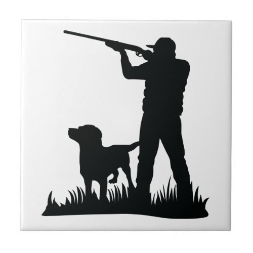 Bird Hunter Ceramic Tile