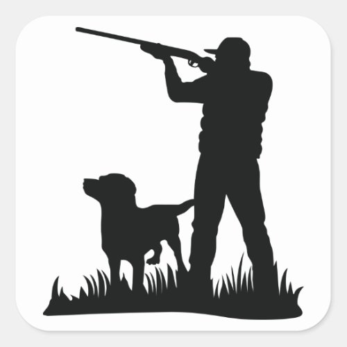 Bird Hunter Square Sticker