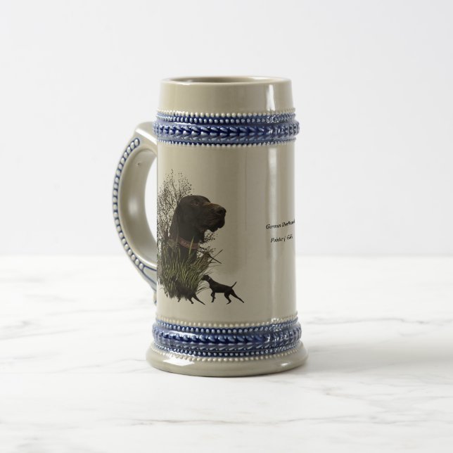 Bird hunting , German Shorthaired Pointer Beer Stein (Front Left)