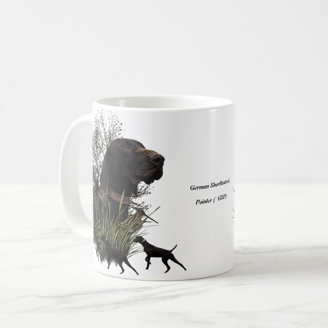 Bird hunting , German Shorthaired Pointer  Coffee Mug (Front Left)
