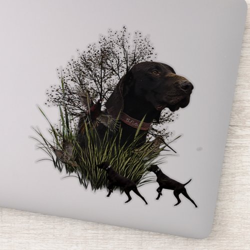 Bird hunting  German Shorthaired Pointer  sticker