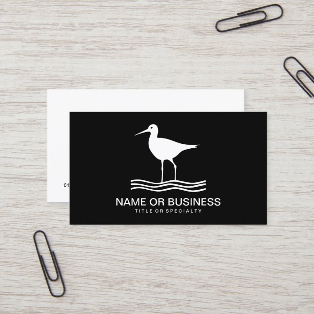 bird icon business card (Front/Back In Situ)