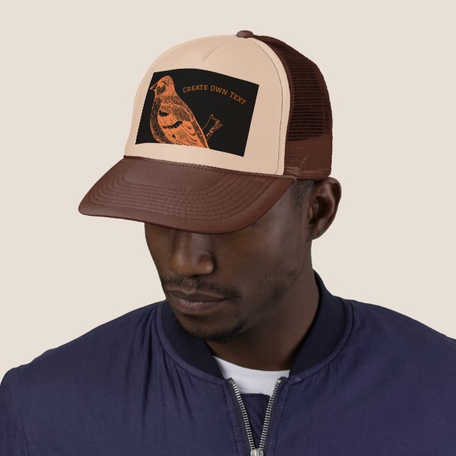 Bird Image Create own Text Printed Beautiful-Cap Trucker Hat (In Situ)
