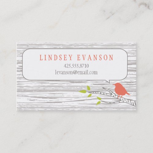 Bird in a Birch Tree Calling Card