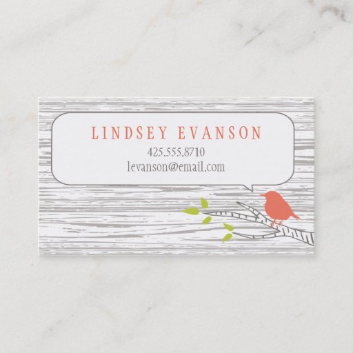 Customizable Bird in a Birch Tree Calling Card Business Cards