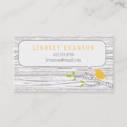 Bird in a Birch Tree Calling Card Business Card Template