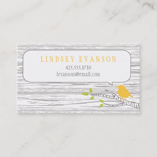 Customizable Bird in a Birch Tree Calling Card Business Card Template