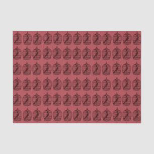 Bird in a Cage Burgundy Pattern Tissue Paper