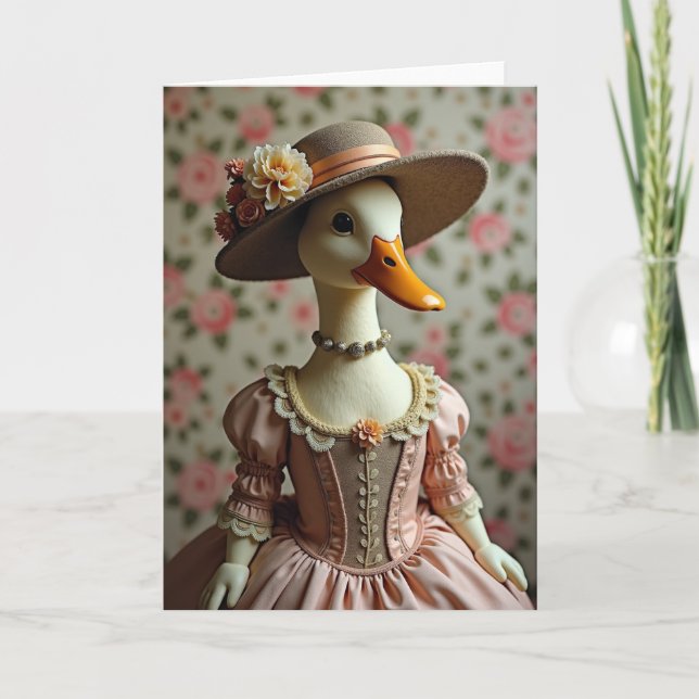 Bird In A Hat Portrait Card (Front)