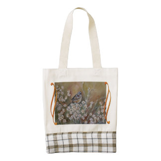 Bird in a Meadow Painting Tote