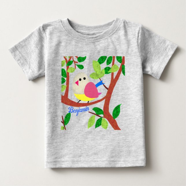 Bird in a tree baby T-Shirt (Front)