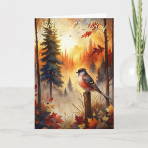 Bird in Autumn Card