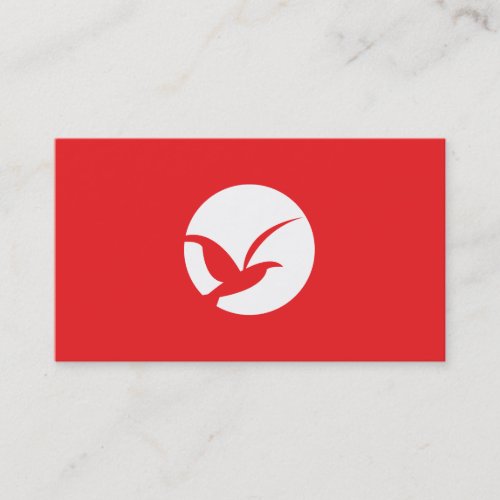 BIRD IN CIRCLE LOGO RED Business Card