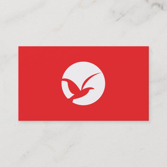 BIRD IN CIRCLE LOGO (RED) Business Card (Front)