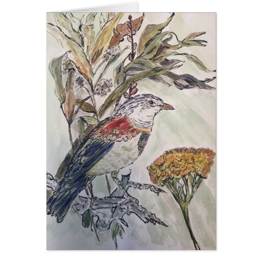 Bird in fall foliage cards (Front)