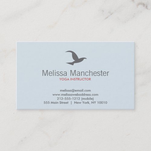 Bird in Flight Logo (Lt Blue/Gray) Business Card