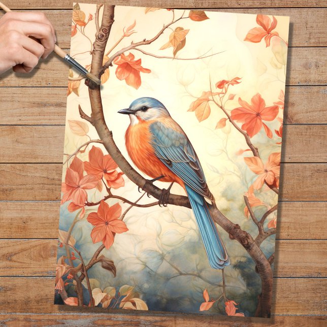 Bird in Florals 6 Decoupage Paper (Creator Uploaded)