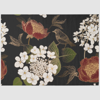 Bird in Flower Bloom Tissue Paper