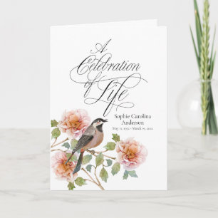 Bird in Flowers Celebration of Life Program