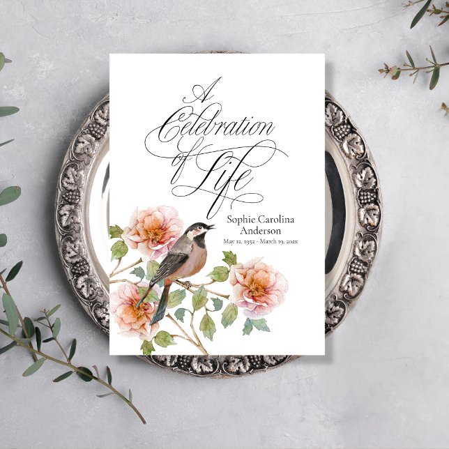 Bird in Flowers Celebration of Life Program (Creator Uploaded)