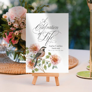 Bird in Flowers Celebration of Life Program