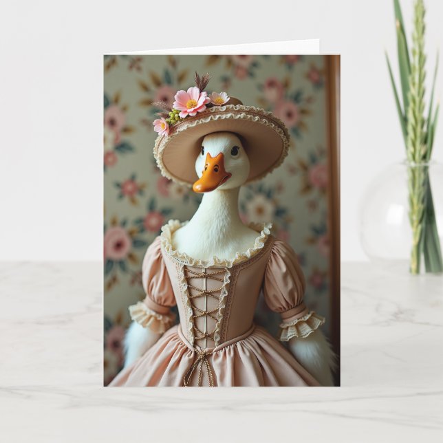 Bird In Gown Portrait Card (Front)