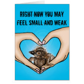 Bird in Hands Comforting Card (Front)