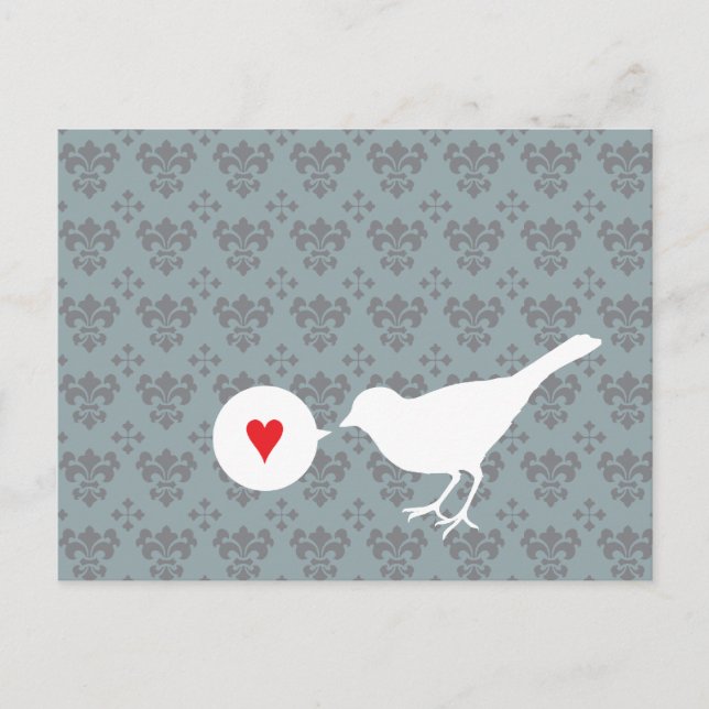 Bird in Love postcard (Front)