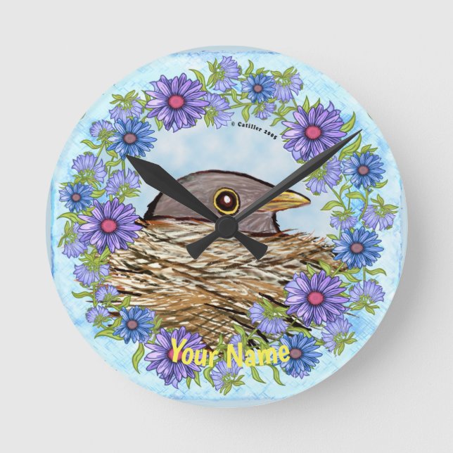 Bird In Nest  clock (Front)