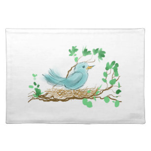 Bird in Nest Cloth Placemat