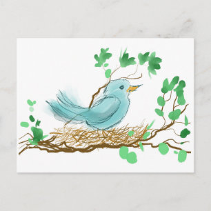 Bird in Nest Postcard
